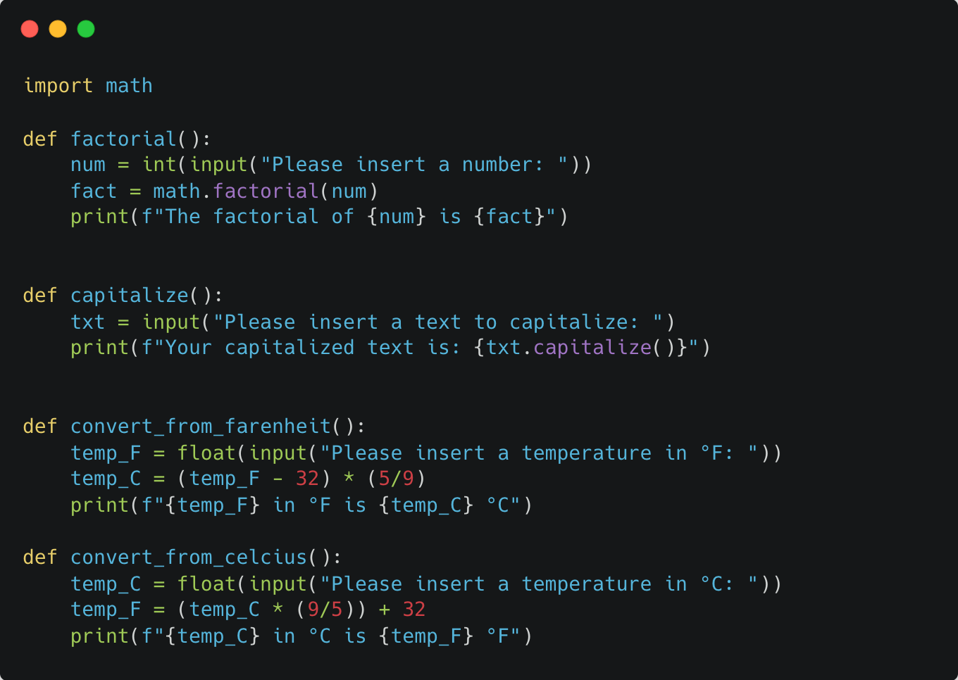 various_functions.py module